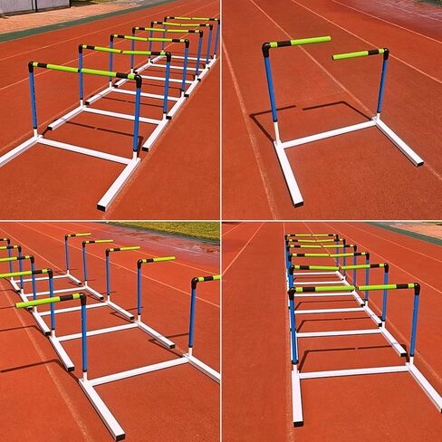 Adjustable Track and Field Training Hurdles, Detachable Design for Easy Setup, Perfect for Indoor and Outdoor Sports Practice (2 Pack) in Kuwait
