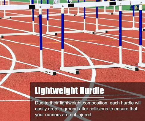 Adjustable Track and Field Hurdles for Adults 30-42in Agility Training Poles Professional Outdoor Workout Equipment for Athletes in Kuwait