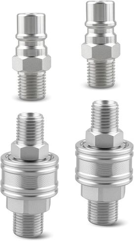 M16-M14 Hydraulic Attachment Quick Fittings Fit for Mini Excavator Hydraulic, 4 Male and 2 Female Connector, Straight Through Unvalved Coupler in Saudi Arabia