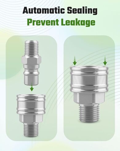 M16-M14 Hydraulic Attachment Quick Fittings Fit for Mini Excavator Hydraulic, 4 Male and 2 Female Connector, Straight Through Unvalved Coupler in Saudi Arabia