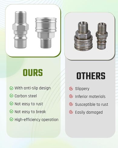 M16-M14 Hydraulic Attachment Quick Fittings Fit for Mini Excavator Hydraulic, 4 Male and 2 Female Connector, Straight Through Unvalved Coupler in Saudi Arabia