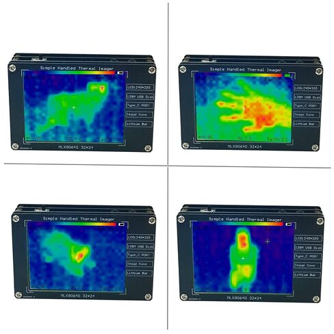 Handheld Infrared Thermal Imager Camera 320x240 Thermal Imaging Device with 2.8" LCD Screen USB-C Rechargeable -30°C to 200°C Temperature Range Portable for Home Automotive in Kuwait