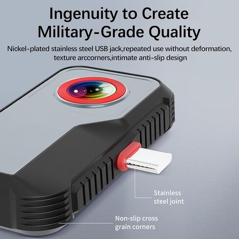 Thermal Camera for Android, ISR 512x384 Image Super-Resolution Fully Adjustable, 256X192 IR Resolution Thermal Imaging Camera, 25Hz Uncooled VOx IRFPA Thermal Alert in Kuwait