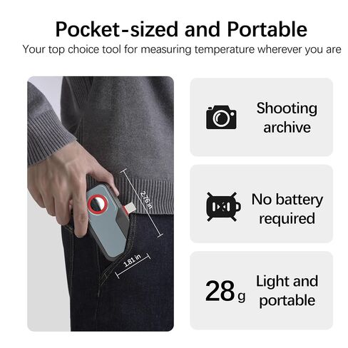 Thermal Camera for Android, ISR 512x384 Image Super-Resolution Fully Adjustable, 256X192 IR Resolution Thermal Imaging Camera, 25Hz Uncooled VOx IRFPA Thermal Alert in Kuwait
