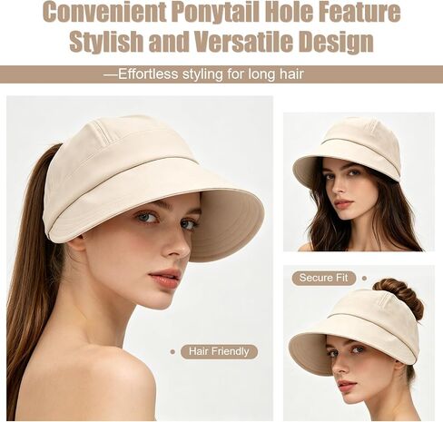 Wide Brim Baseball Cap for Women & Men, UPF Sun Protection Adjustable Hat for Hiking, Camping, Beach in Kuwait