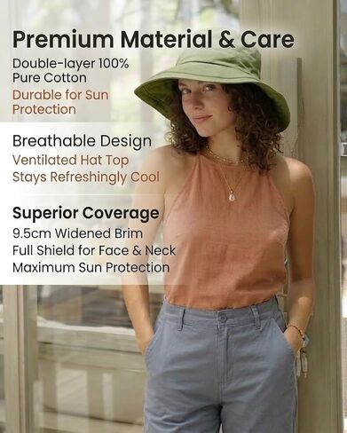 Packable Sun Hat, Wide Brim Ponytail Hat for Women Beach Hiking Gardening Travel Beige in Kuwait