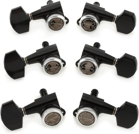 Gotoh SG381-01 MG-T Locking Tuning Machine Set - 3+3 Black Chrome in Kuwait