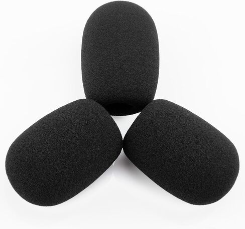 LEFXMOPHY Windscreen Compatible for Razer BlackShark V3, V3 Pro Gaming Headset Microphone Pop Filter Protector, 3-pack Black Foam Cover Accessories in Kuwait