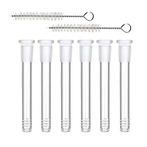 6 Pack Borosilicate Glass Tube Set with 2 Cleaning Brushes, Clear Heat Resistant Glass Sticks, Utility Replacement Glass Set for Laboratory, DIY Craft and General Use in Kuwait