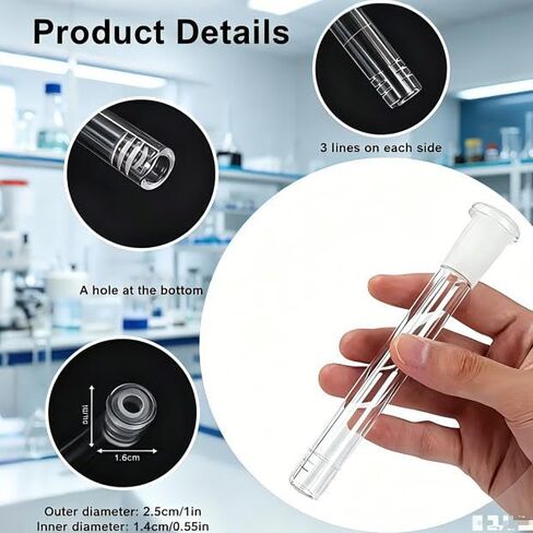6 Pack Borosilicate Glass Tube Set with 2 Cleaning Brushes, Clear Heat Resistant Glass Sticks, Utility Replacement Glass Set for Laboratory, DIY Craft and General Use in Kuwait