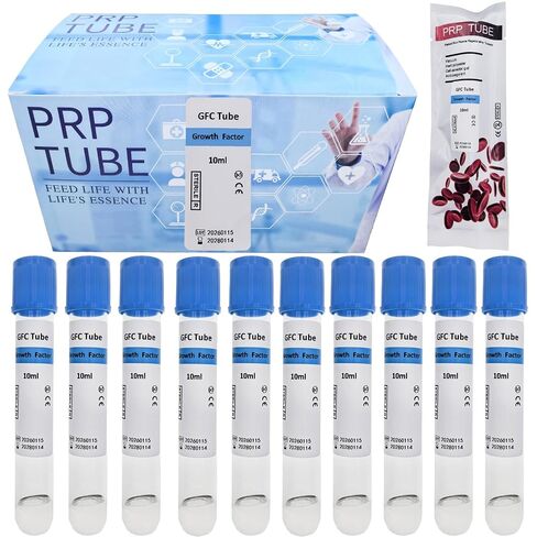 10 Pack Lab-Grade GFC Glass Tubes 10 mL with Separation Gel, Sterile Individually Wrapped, for Research Use Only by GudMedPRP in Saudi Arabia