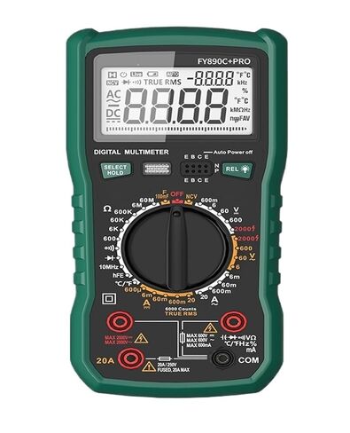 Digital Multimeter 6000 Count AC/DC 2000V/20A True Temperature Tester for Electrician Photovoltaic Mining in Kuwait