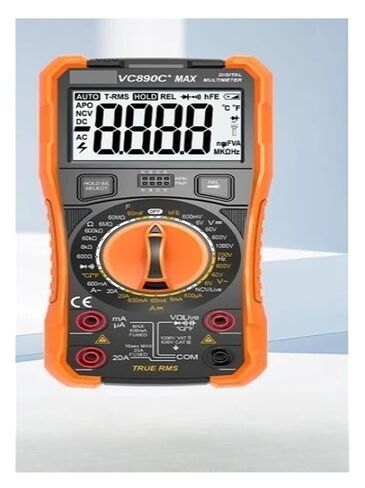 VC890C + مقياس رقمي متعدد 2000 عدد يدوي المدى ترانزستور مقاومة السعة الحقيقية 1000 فولت 20 أمبير in Kuwait