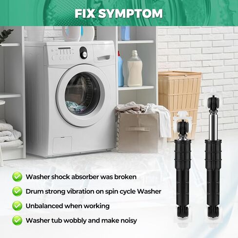 4PCS W11415987 Washer Shock Absorbers Compatible with Whirl-pool for Ma-ytag Washing Machine, Replaces WPW10261492 WPW10312625 4958120 AP6980109 PD00056319 in Kuwait