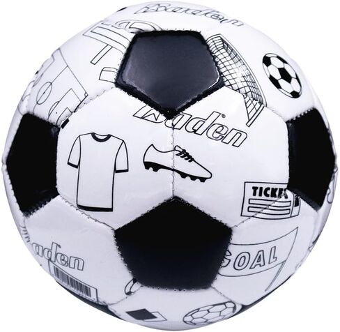 Baden Color Your Own Mini Soccer Ball Kit | Great Gift for Kids to Custom Design Your Ball for Play | Includes 1 Mini Soccer Ball, 6 Markers, & 1 Pump in Kuwait