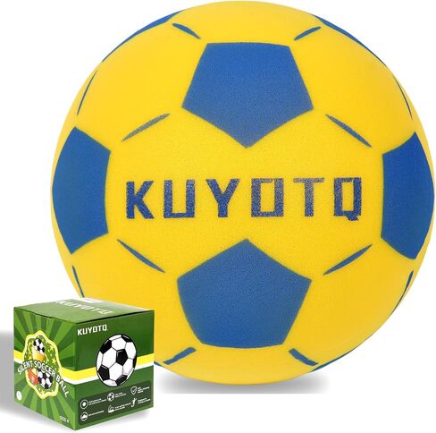 KUYOTQ Silent Indoor Soft Foam Soccer Ball, Kids Youth High Bounce Silent Indoor Soft Foam Yellow Size 4 Soccer Ball, Real Soccer Feel&Weight for Boys Girls No Flaking, Training for Apartment Home in Kuwait