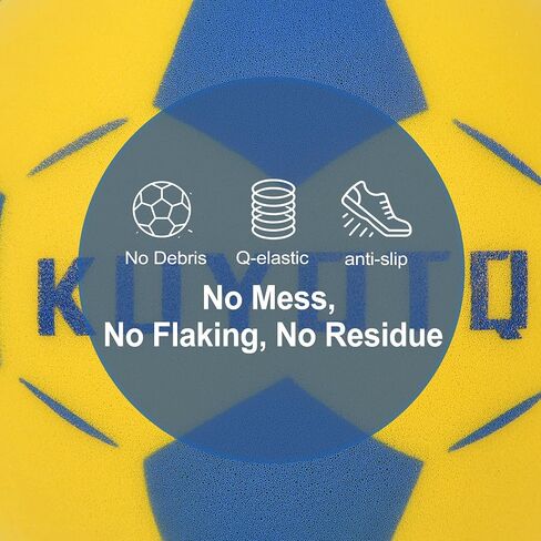KUYOTQ Silent Indoor Soft Foam Soccer Ball, Kids Youth High Bounce Silent Indoor Soft Foam Yellow Size 4 Soccer Ball, Real Soccer Feel&Weight for Boys Girls No Flaking, Training for Apartment Home in Kuwait