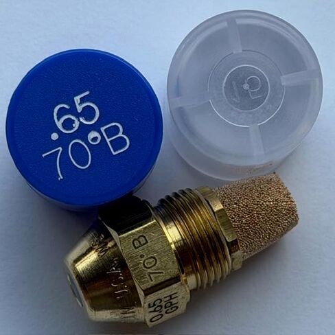 فوهة موقد الزيت، .65 70 ب، غطاء أزرق للرذاذ الصلب .65 70 ب فوهة الزيت .65 جالون في الدقيقة مع رذاذ صلب بزاوية 70 درجة in Kuwait