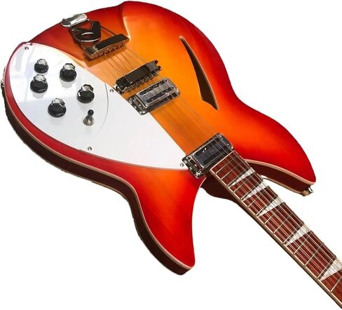 In stock, Rickenbacker 360 tomato fried egg color, 12 string semi hollow electric guitar, wholesale and retail. in Kuwait