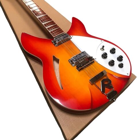 In stock, Rickenbacker 360 tomato fried egg color, 12 string semi hollow electric guitar, wholesale and retail. in Kuwait