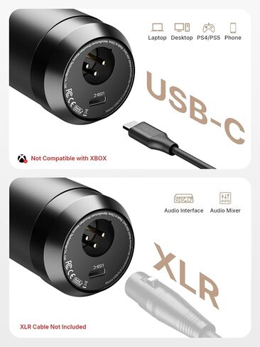 مجموعة ميكروفون مكثف MAONO USB XLR: مجموعة ميكروفون معدنية قلبية الشكل للكمبيوتر الشخصي مع برنامج للتسجيل والاستوديو والغناء واليوتيوب (A04 Gen2+E2 Gen2) in Kuwait