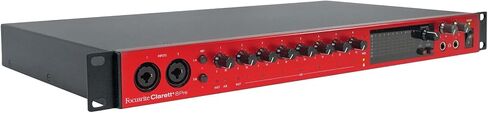 حزمة توفير الصوت: Focusrite Clarett+ 8 واجهة تسجيل صوت USB-C، و8 مضخمات ميكروفون/JFET/ADAT مع سماعات رأس Rockville PRO-M50 SR Studio + كابل ملف قابل للفصل + حافظة + وسادة أذن (عنصران) in Kuwait