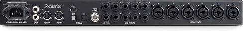 حزمة توفير الصوت: Focusrite Clarett+ 8 واجهة تسجيل صوت USB-C، و8 مضخمات ميكروفون/JFET/ADAT مع سماعات رأس Rockville PRO-M50 SR Studio + كابل ملف قابل للفصل + حافظة + وسادة أذن (عنصران) in Kuwait