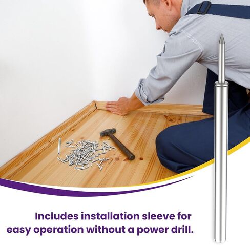 400Pcs Double-Head Skirting Thread Seamless Nails with 4 Sleeve Tools - Rust-Resistant Invisible Non-Marking Nails for Seamless Skirting Thread with Solid Wood Baseboard in Kuwait