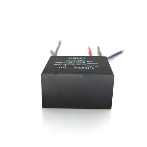 YukiHalu Ceiling Fan Capacitor CBB61 4.5uf + 6uf + 5uf 5 Wire 250V Compatible with New Harbor Breeze Hunter and Others (Pack of 2) in Kuwait