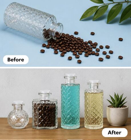 60 Pcs Salt and Pepper Stoppers Plugs, Clear Plastic Round End Caps for Bottles Spice Containers & Shaker Bottles, 6 Sizes (11/13/15/17/19/24 mm) in Kuwait