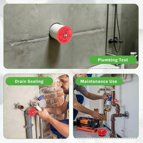 End of Pipe Gripper Plug, Mechanical Test Plug for Plumbing Pipe, ABS Expansion Plug for Pressure Testing and Temporary Sealing, Fits 3 Inch Pipe, 2 Pack in Kuwait