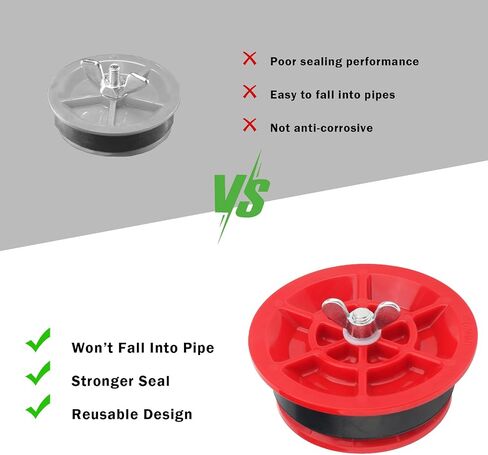 End of Pipe Gripper Plug, Mechanical Test Plug for Plumbing Pipe, ABS Expansion Plug for Pressure Testing and Temporary Sealing, Fits 3 Inch Pipe, 2 Pack in Kuwait