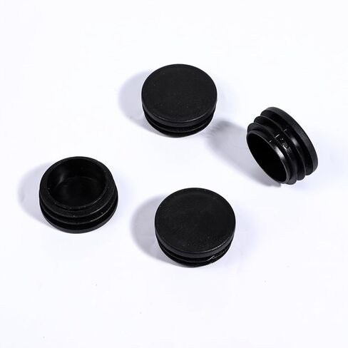 4 Pack 1-1/2 Inch (38 mm) Round Plastic Plugs, Black Hole Plugs Pipe Tube End Caps for Metal Tubing, Fence Posts, Furniture Legs, Protective Glide Inserts Finishing Covers for Decorative Protection in Kuwait