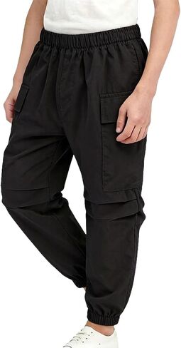 Big Girls Sweatpants Color Block Casual Elastic Waist Full Length Loose Outdoor Running Hiking Pants 0-15Y in Kuwait
