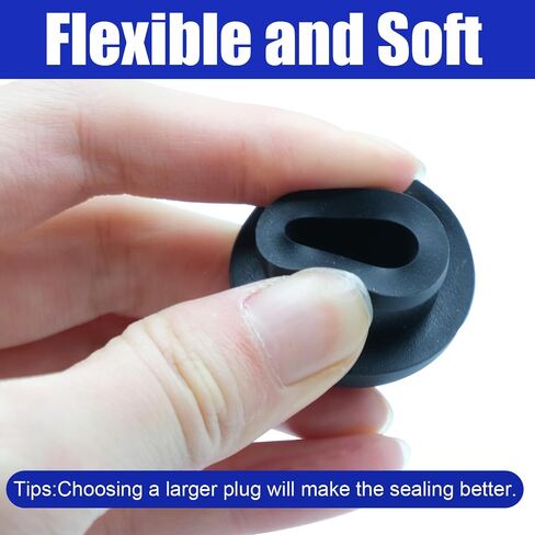 85PCS Silicone Stoppers Black Hole Plugs Assortment Kit Rubber Plugs for Round Holes, Flexible Rubber Stoppers Waterproof Tube Plugs T-Type, Used for Sealing Plugs Bathtub Jet Covers in Kuwait