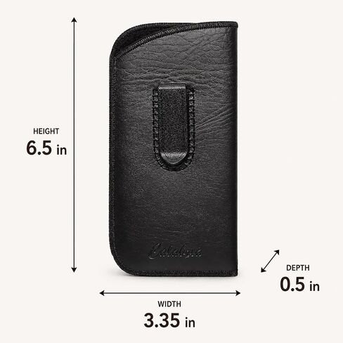 Slip-In Eyeglass Pouch Pocket Clip Black Lightweight Protective Sleeve Case Holster Glasses Eyewear in Saudi Arabia