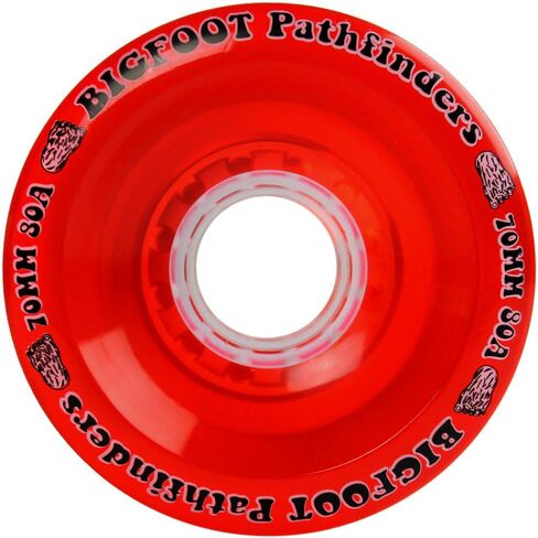 عجلات Bigfoot Freeride Longboard Wheels Stoneground Pathfinders، أحمر 70 مم in Kuwait