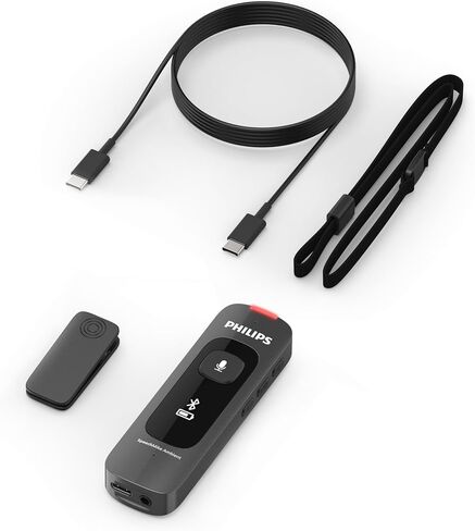 Philips SpeechMike Ambient Wearable AI Dictation Microphone PSM5020, Optimized for Speech Recognition and Ambient Recording in Saudi Arabia