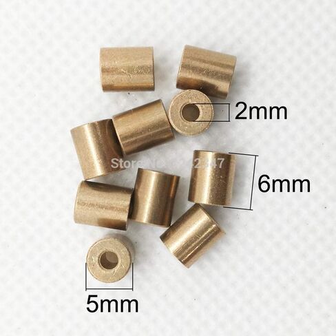 10 قطع FZ21 2x5x6 ملم Mini SAE841 جلبة نحاسية من القصدير والنحاس ذاتية التشحيم 2 ملم مصغرة أصغر SINT C50 بوش البرونزي - (القطر الخارجي: 5 ملم، القطر الداخلي: 2 ملم، عدد القطع: 10 قطع) in Kuwait