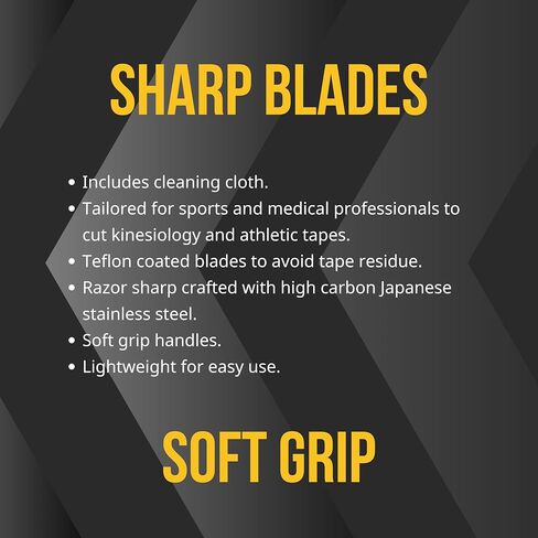 مقص CureTape® عالي الجودة لعلم الحركة | مصنوعة من الفولاذ الياباني المقاوم للصدأ | للشريط الطبي والرياضي | مقص كينيسيو المطلي بالتفلون | خفيف الوزن وسهل الاستخدام (FASCIQ) in Kuwait