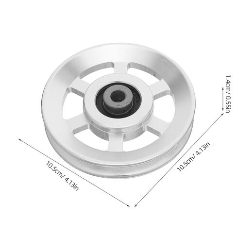 Toddmomy Gym Pulley Attachment Aluminum Alloy Silent Cable Pulley Wheel for Home Gym Equipment Compatible with Upper Limb Exercise 4.13 Inch in Kuwait