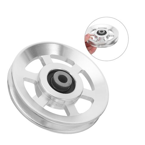 Toddmomy Gym Pulley Attachment Aluminum Alloy Silent Cable Pulley Wheel for Home Gym Equipment Compatible with Upper Limb Exercise 4.13 Inch in Kuwait