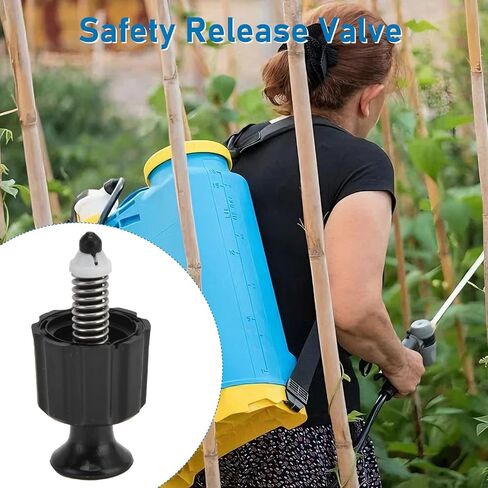 Pressure Relief Valve, PP Automatic Safety Valve Accessory Garden Lawn Sprayer Replacement Parts for 3L5L8L Backpack Sprayer (Black) in Kuwait