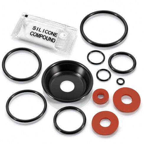 استبدال لـ Wilkins RK1-375R 1" موديل 375 375ST 375XL مجموعة إصلاح مطاطية لمنع التدفق الخلفي، حلقات دائرية بديلة، أجزاء صمام الفحص والتخفيف، تتضمن مادة تشحيم in Kuwait
