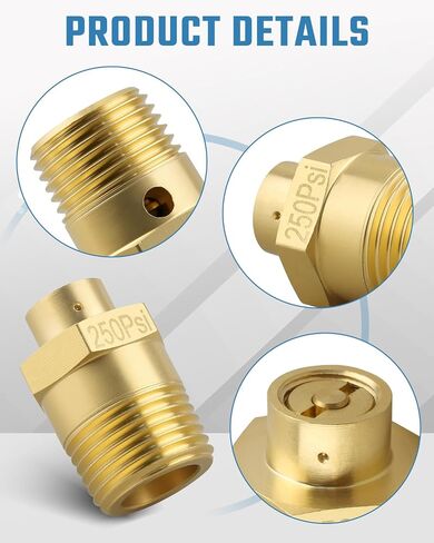 صمام أمان منبثق مناسب لاستبدال 550/750 131081 3559097 3403479، صمام تخفيف ضغط الضاغط، 250 رطل لكل بوصة مربعة، 1/2 بوصة NPT in Kuwait