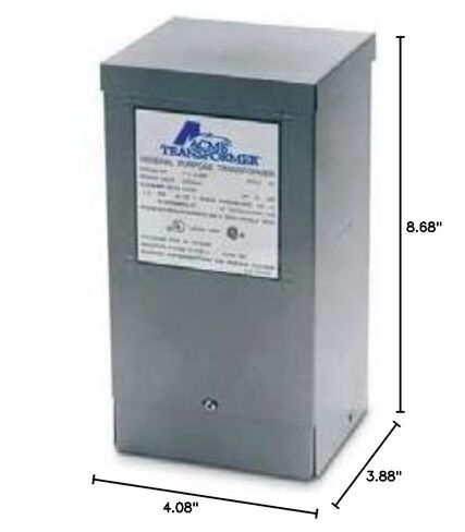Acme Electric T181050 محول باك بوست، مرحلة واحدة، 120 × 240 فولت أساسي - 12/24 فولت ثانوي، 250 فولت أمبير in Kuwait