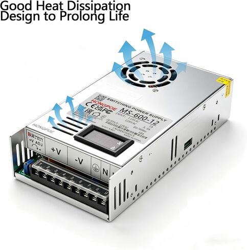 600 واط 0-12V50A تيار مستمر تحويل التيار الكهربائي محول صناعي PSU AC 110 فولت/220 فولت إلى تيار مستمر 0-12 فولت محول محول لشرائط ضوء LED، كاميرات CCTV in Kuwait