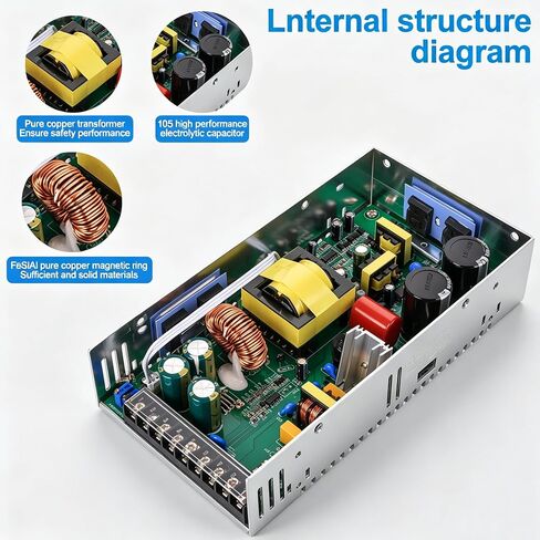 600 واط 0-12V50A تيار مستمر تحويل التيار الكهربائي محول صناعي PSU AC 110 فولت/220 فولت إلى تيار مستمر 0-12 فولت محول محول لشرائط ضوء LED، كاميرات CCTV in Kuwait