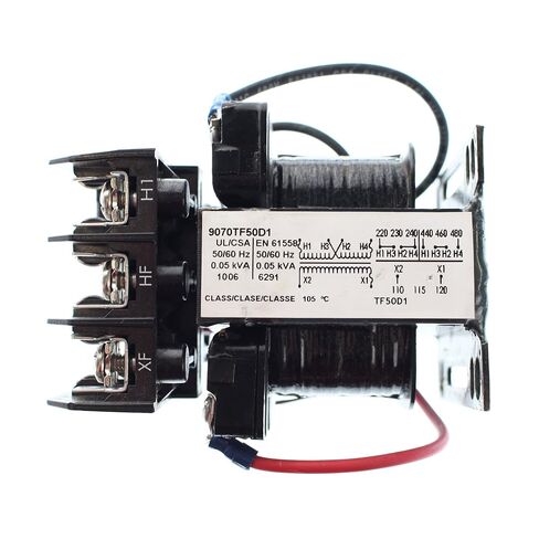 محول نوع التحكم Square D 9070TF50D1، 240/480 فولت إلى 120 فولت تيار متردد، 50 فولت أمبير in Kuwait