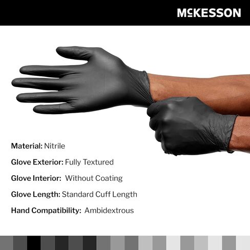 McKesson Confiderm LDC Low-Derma Nitrile Exam Gloves with Fentanyl Protection- Powder-Free, Latex-Free, Textured, Chemo Tested, Non-Sterile - Blue, Size Large, 250 Count, 10 Boxes, 2500 Total in Kuwait